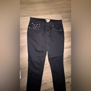 Earl Jeans Black Studded Skinny Jeans